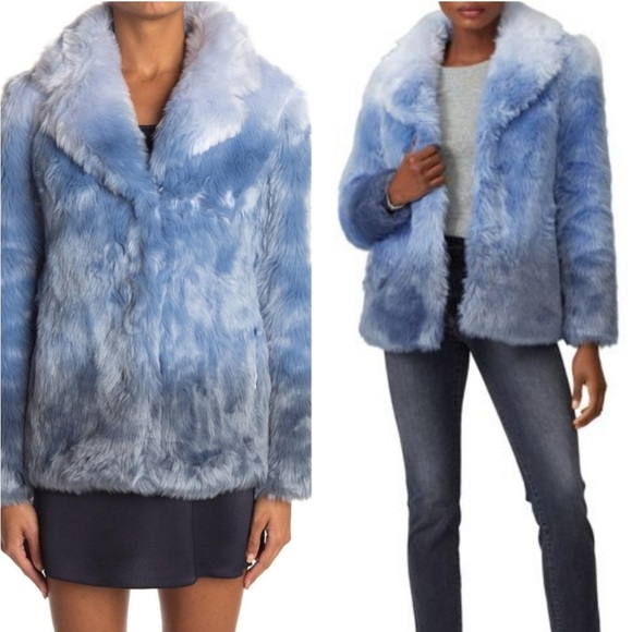 Unreal Fur Icebreaker Ombre Faux Fur Coat Size Small - Picture 1 of 9